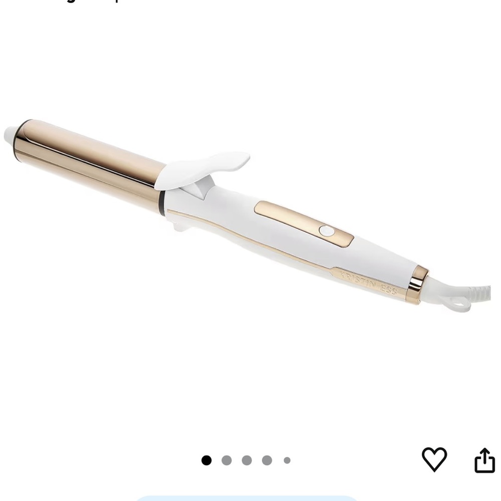 Gold and White Hair Curler